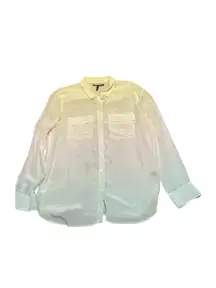 VS Yellowto Green Ombré long sleeve button down