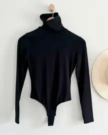 Madewell | NWT | Turtleneck Thong Bodysuit | True Black | Sz XS | Minimalist