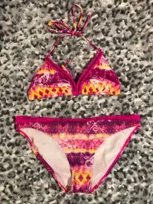 Pink And Yellow Bikini