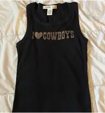 I Heart Cowboys Bedazzled Tank Top