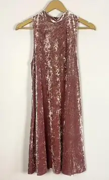 Cynthia Rowley Pink Crushed Velvet Swing Dress