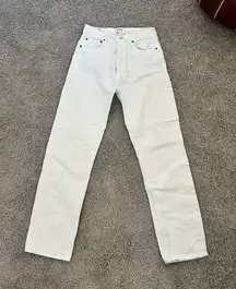 AGOLDE white straight jeans 