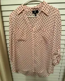 Pink Sheer Bottom Up Blouse