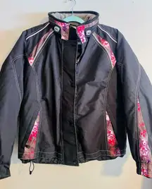 Choko Black and Pink Powder Jacket, Snowmobile / Winter/ Ski, Size M, EUC