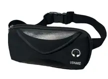 USHAKE Running Belt bag Bounce-Free Pouch, Workout Waist Pack in black unisex