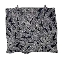 Women's Rafaella Black‎ Palm Leaf Mini Stretch Button Details Skort sz XXL