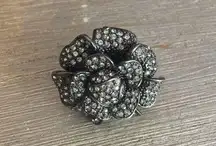 Ariella Statement Pave Flower Cocktail Crystal Ring