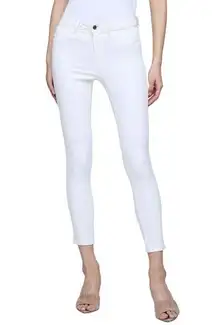 L'AGENCE Women High Rise Skinny in Blanc White Denim Mid Rise Jeans Size 28