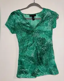 Small INC Short Sleeve Green Shirt