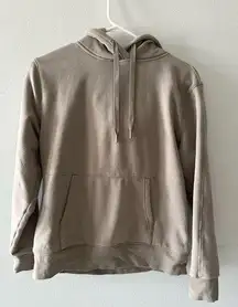 Athleta  Sweatshirt Women's XS Taupe Hoodie Kangaroo Pocket Athleisure Neutral