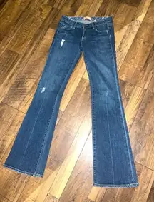 Y2k Paige Hollywood hills casual rise boot cut flare boho jeans denim fall $218