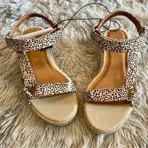 Universal Thread Women’s Bree Platform Cheetah Print Espadrilles Brown 5.5 NWT