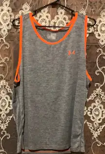 Under Armour Heather Gray Tank with Orange‎ Trim