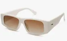 Super Awesome  White Sunglasses