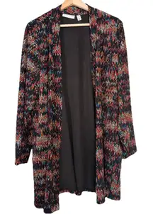 Susan Graver XLP Petite Liquid Knit Open Front Cardigan‎ Duster Office Career