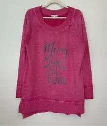 Maurices Hot Pink “Messy Bun & Gettin’ Stuff Done” Graphic Sweatshirt