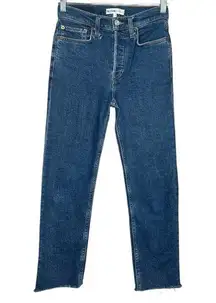 RE/DONE High Rise Stove Pipe Straight Leg Jeans Size 24