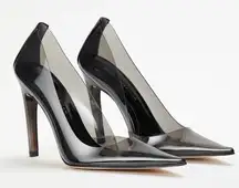 Good American Cinder-F*CKING-RELLA Pump In Light‎ Smoke NWOB