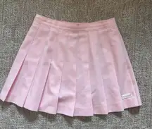 vintage pleated baby pink rebook mini skirt