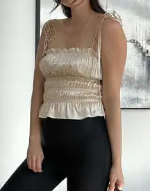 REFORMATION Viviana Silk Top