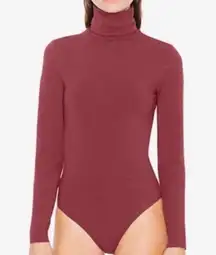 American Apparel burgundy turtleneck bodysuit S