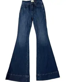 Alice + Olivia Beautiful High Rise Bell Jeans in Love Train Size 24