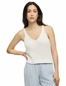 Anthropologie Gentle Fawn White Cream Knit Tank Top Medium  Excellent condition  Soft and fuzzy