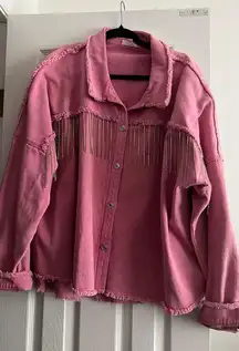 Rhinestone Fringe Jacket