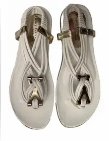 Henry Ferrera Women's LA Best White Slingback Sandals Size 7.5