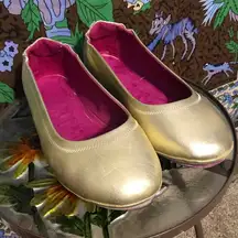 Soto Massini gold flats with charm size 40W - no insoles