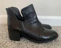Steve Madden Black Leather Booties Size 7