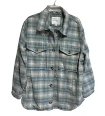 jacket shacket Women’s size large plaid Oversized