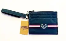 🖤💚Victoria’s Secret PINK Cardholder Zip Wristlet Strap Keychain / Black Ivy