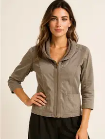 XVCI FJORD JACKET IN GREY Size Medium Petite Lagenlook Cyberpunk Solarpunk Chic