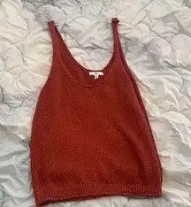 Burnt Orange Sweater Tank Top