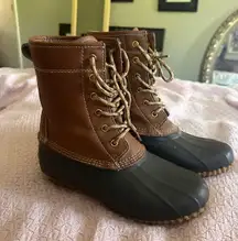 brown duck boots 