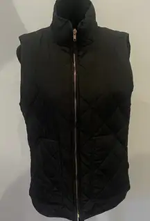Quilted Black Vest for Women