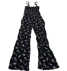 Abercrombie &‎ Fitch Jumpsuit Womens XS Floral Smocked Wide Leg Pants One Piece
