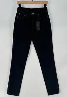 CARMAR Alexander Black Denim Cotton High Rise Tapered Skinny Leg Jean‎