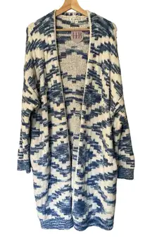 Blakley Avery Aztec Cloud‎ Cardigan Boutique Blue Comfy Oversized Size Small S