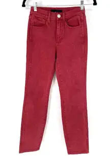 3X1 NYC Jeans Straight Leg Stevie Rust Red Women's Size 23