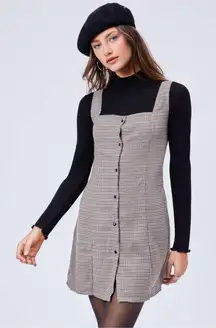 ✨CIDER HOUNDSTOOTH SQUARE NECK SZ XL DRESS✨