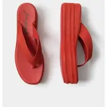 Free People Haven Thong Platform Sandals in Flame 39 9 Womens Wedges