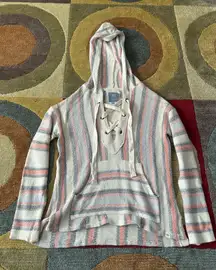 Rip Curl Baja Soft Day Break Poncho Hoodie Knit Sweatshirt Women’s Size Small