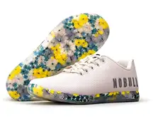 NOBULL Spring Fling Trainers Sneakers White Floral Gym Workout Athletic Shoes