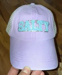Salty‎ Trucker Hat Lilac Light Purple Embroidered Graphic Mesh Back Summer Cap
