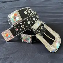 Western Cowgirl Snakeskin Rhinestone Belt