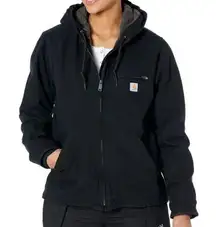 Sherpa Lined Hooded Jacket Black Women’s Size Small 4-6