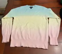 Aqua Pastel Ombré Cashmere‎ Sweater