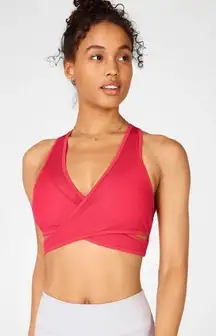 Fabletics Faye Medium Impact Sports Bra II In Lipstick Red Size L